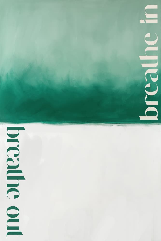 Breatheinbreatheout(green) by Treechild — canvas wall art
