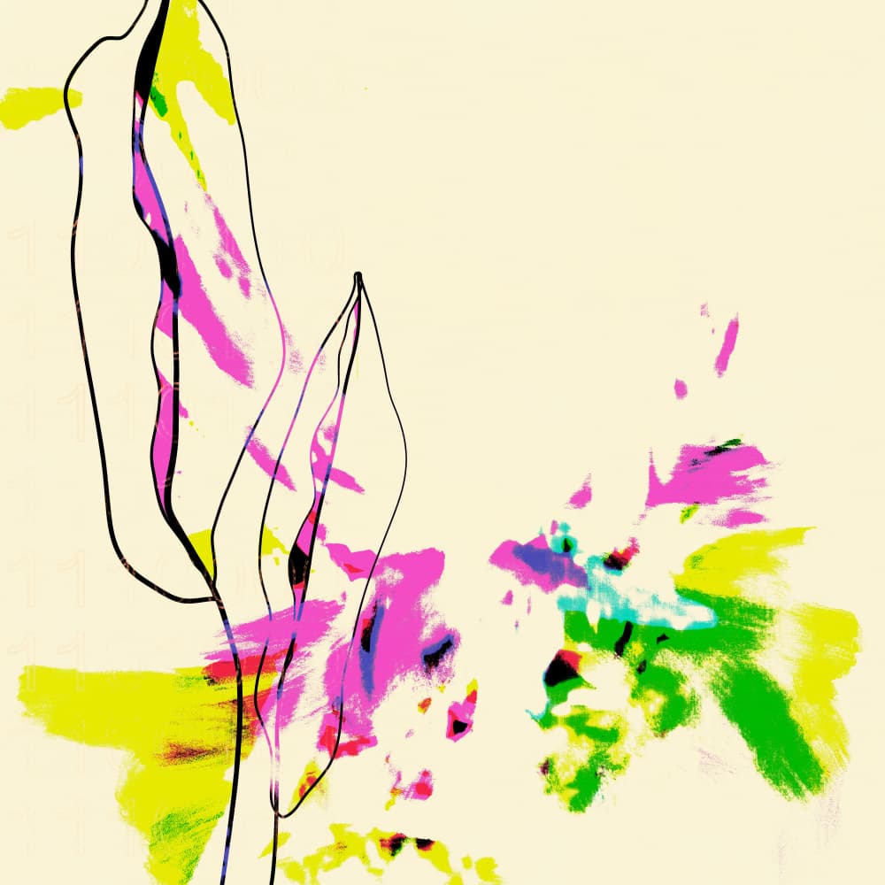 Vibrant Botanical Strokes by Ankie Kooi — canvas wall art