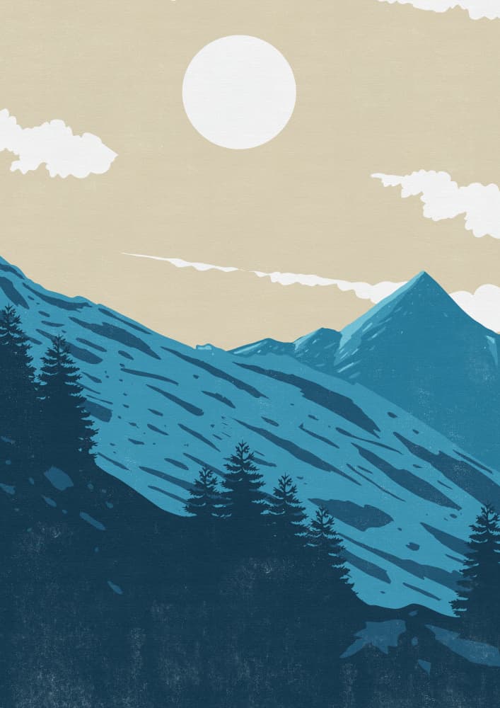 Blue Mountain Serenity by Nicholas — canvas wall art