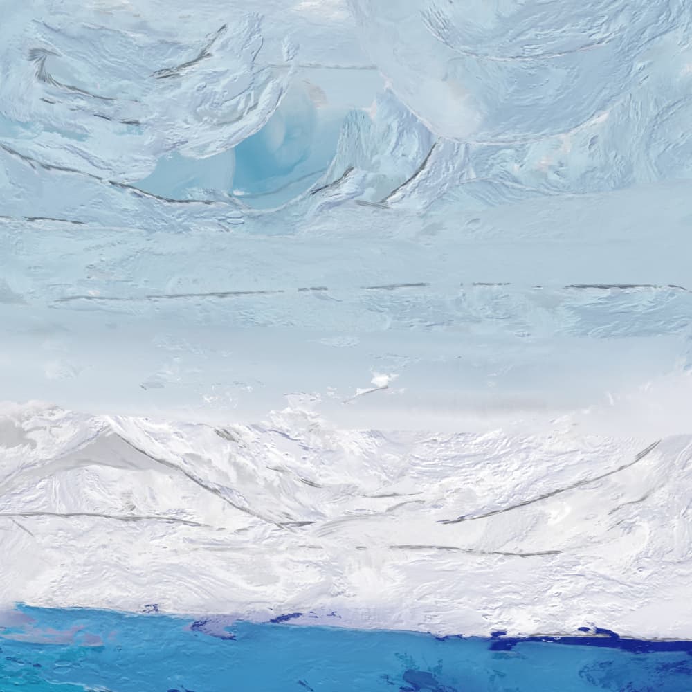 Arctic Blue Landscape by Josie George — canvas wall art