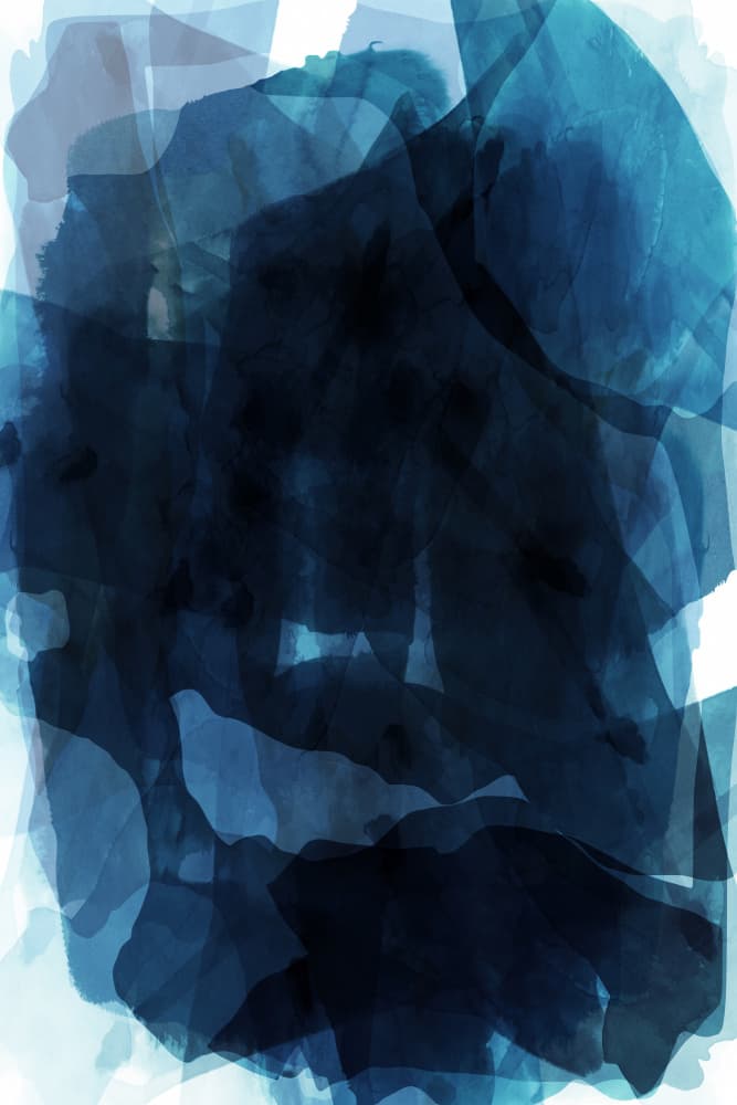 Deep Blue Layers by cartissi — canvas wall art