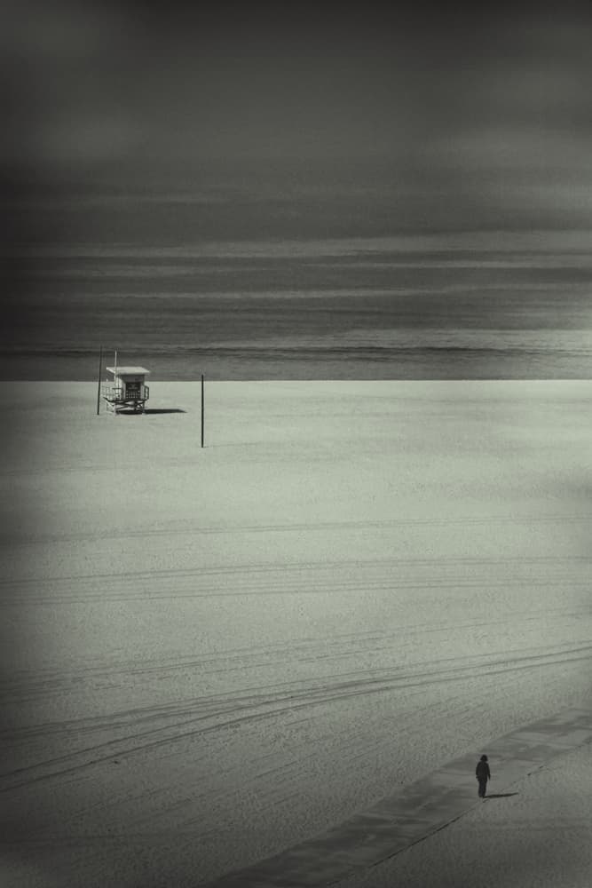 Solitary Beach Walk by Roxana Labagnara — canvas wall art