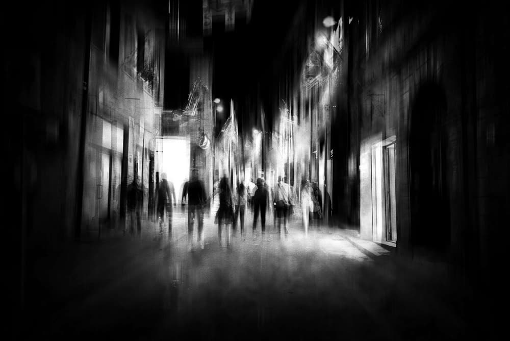 Ethereal City Night by Nicodemo Quaglia — canvas wall art