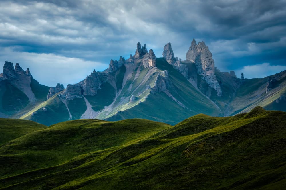 Dramatic Alpine Landscape by Irene Wu — canvas wall art
