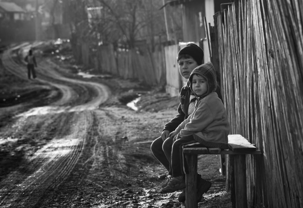 Rural Children Watching by Julien Oncete — canvas wall art