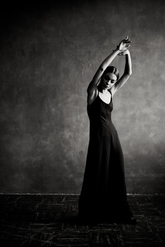 Monochrome Dancer's Grace by Photographer — canvas wall art