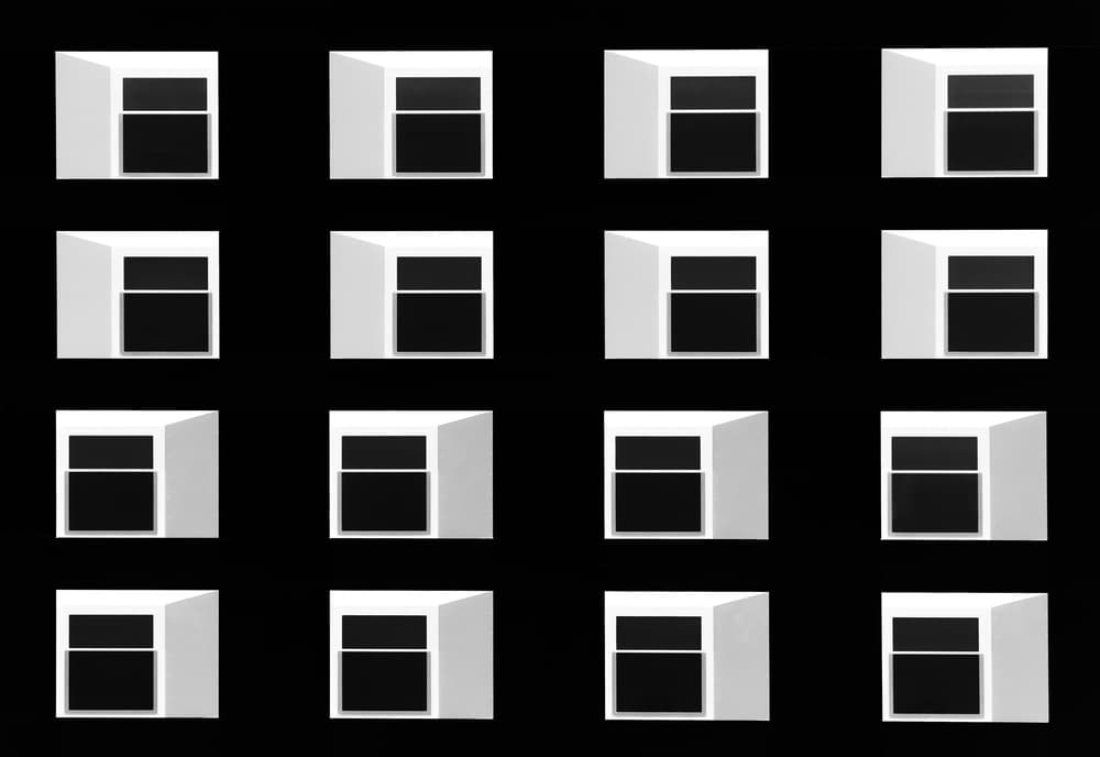 Modern Window Grid by Hans-Wolfgang Hawerkamp — canvas wall art
