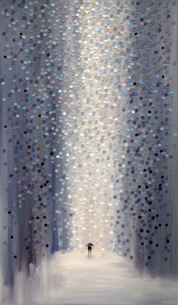Walking In The Rain by Ekaterina Ermilkina — canvas wall art