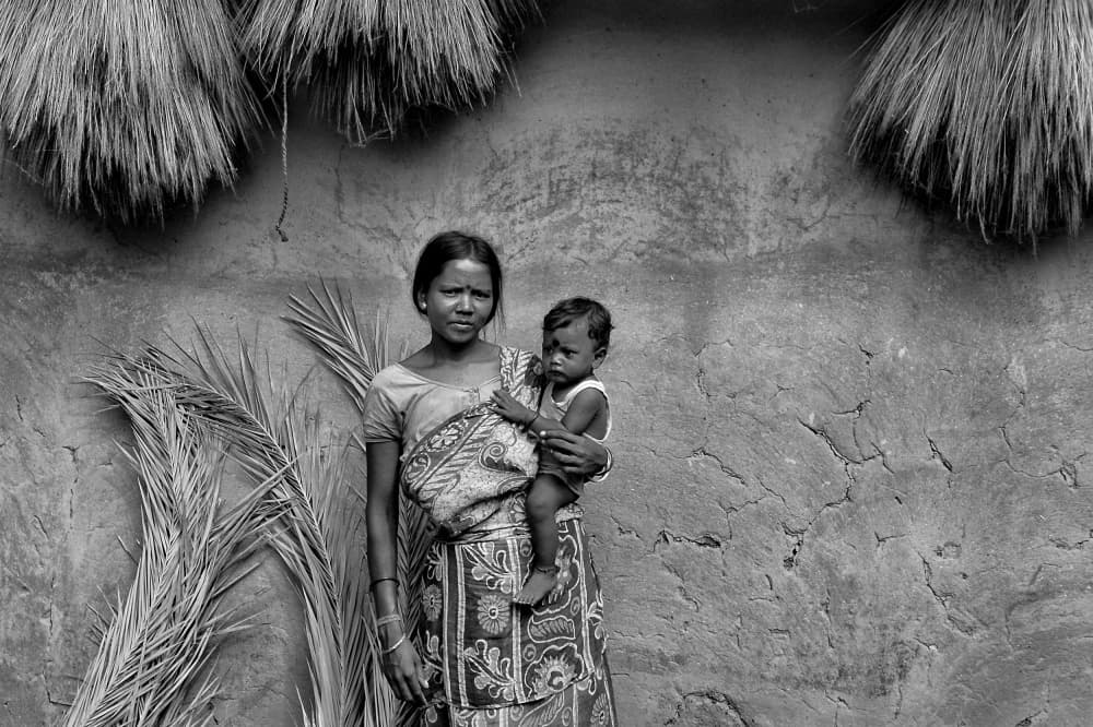 Rural Mother and Child by Avishek Das — canvas wall art