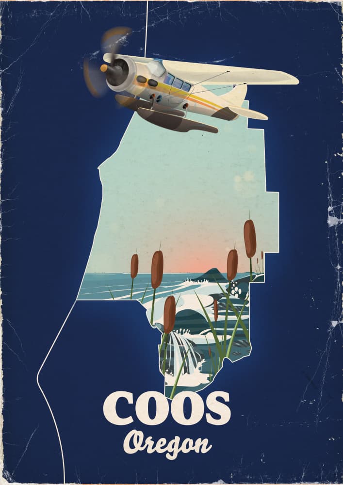 Coos Oregon Coastal Seaplane by Nicholas — canvas wall art