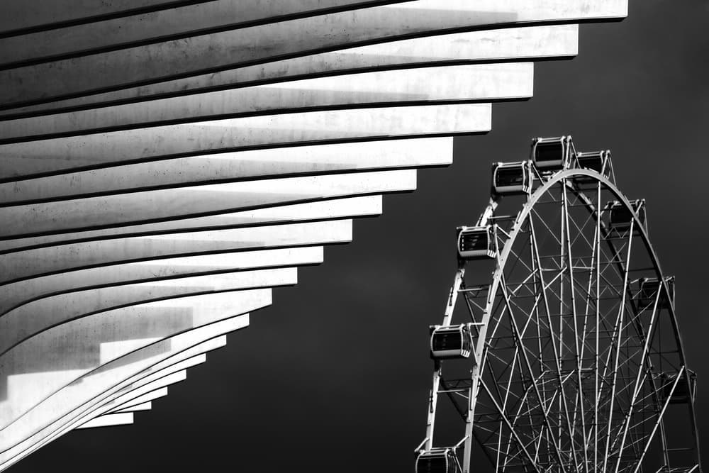 Modern City Wheel by Hans-Wolfgang Hawerkamp — canvas wall art