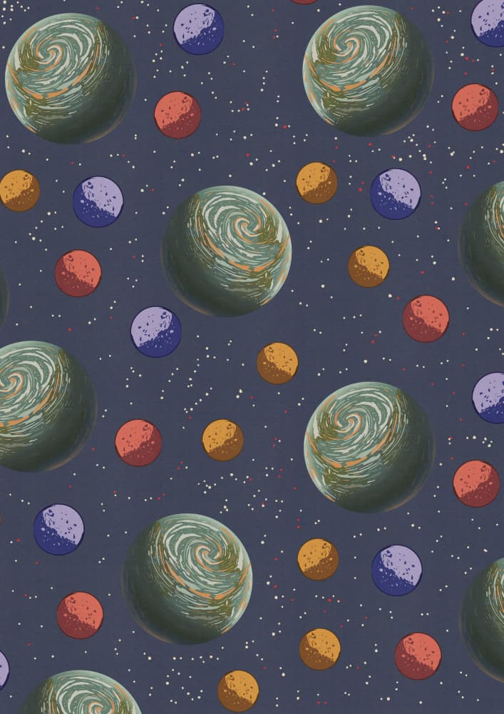 Cosmic Planet Pattern by Nicholas — canvas wall art