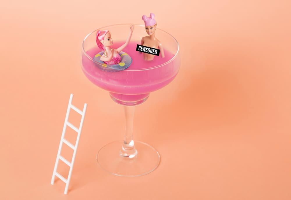 Pink Pool Party Dolls by Julia Ramiro — canvas wall art