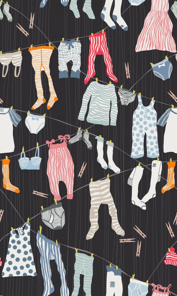 Little Laundry Line by Annick — canvas wall art