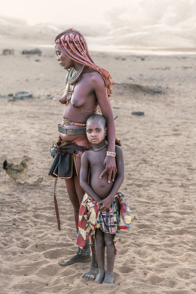 Himba Mother And Child by Trevor Cole — canvas wall art
