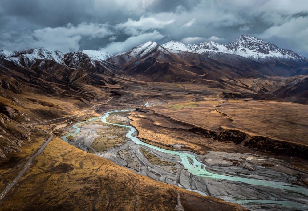 Dramatic Alpine River by Irene Wu — canvas wall art