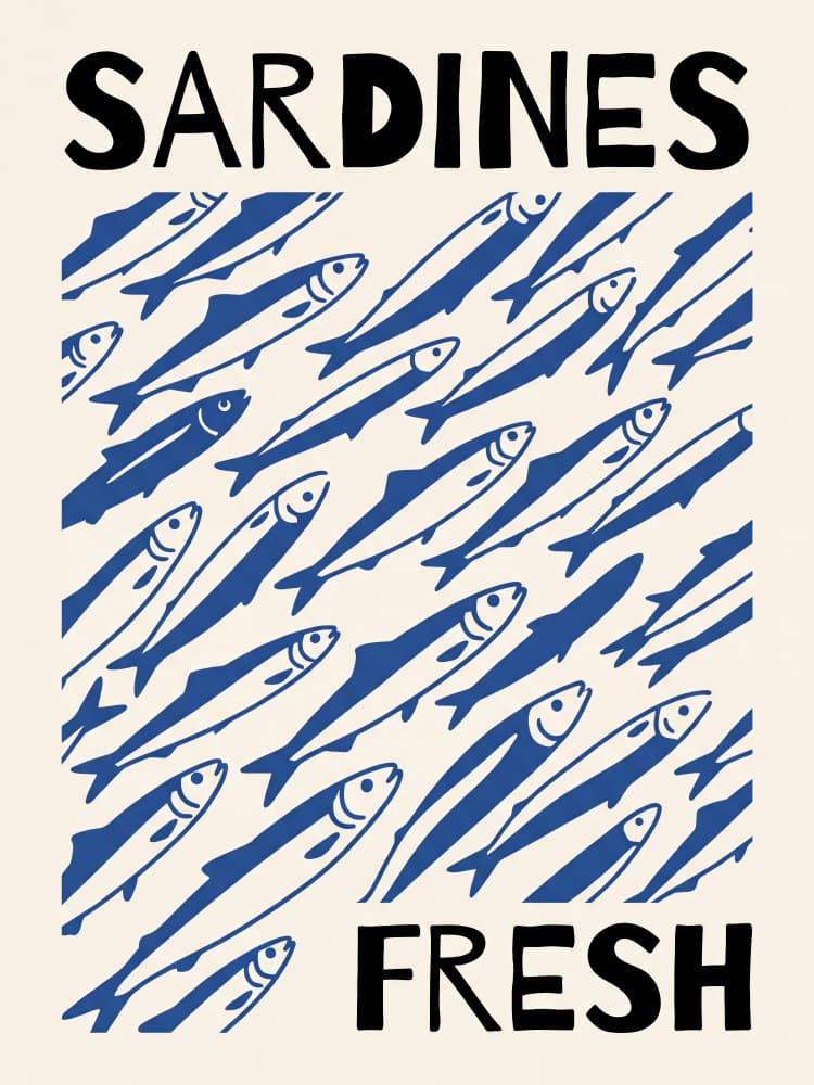 Fresh Sardines by Andreas Magnusson — canvas wall art