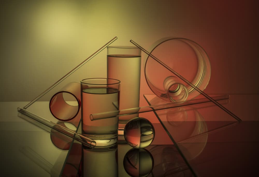 Geometric Glass Still Life by Evgeniy Popov — canvas wall art