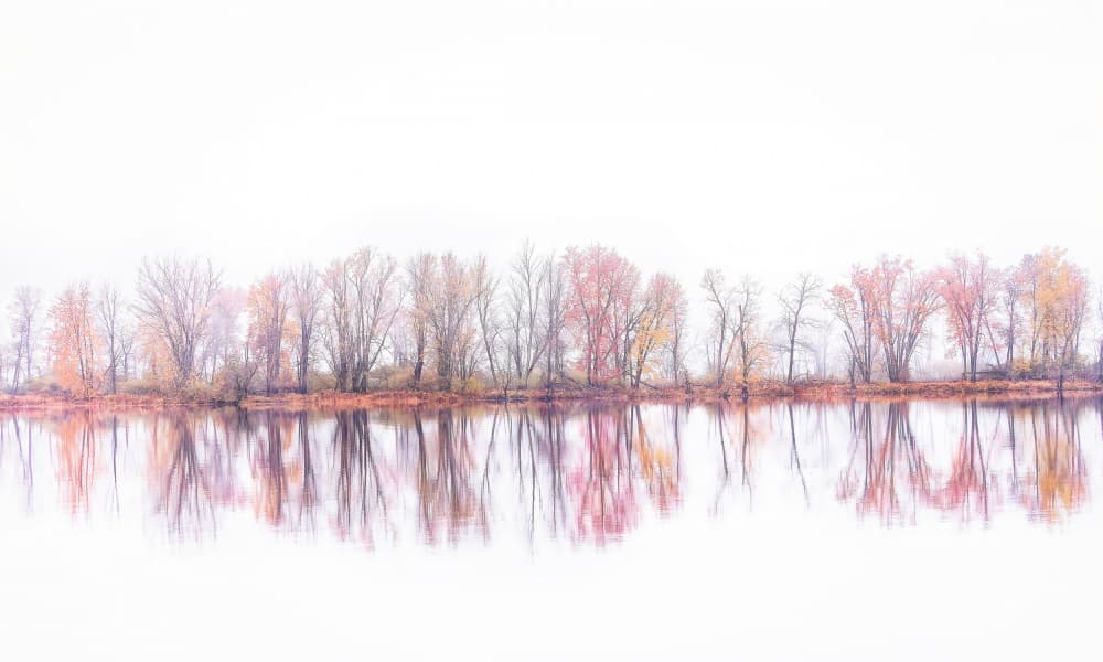 Dreamy Autumn Reflection by Lucie Gagnon — canvas wall art