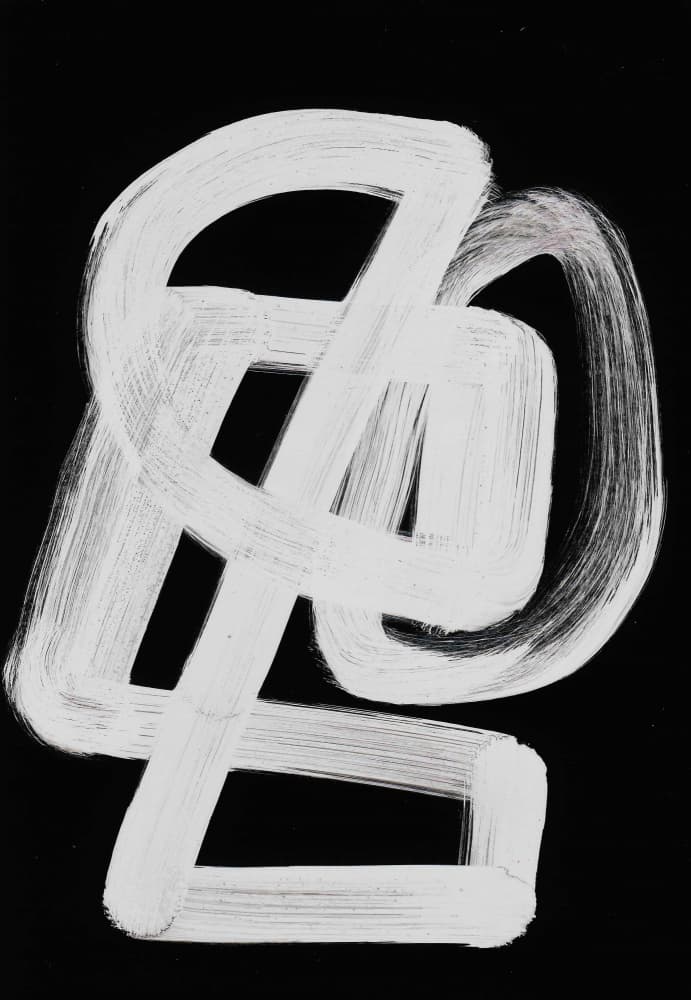 Abstract White Knot by Santhosh ch — canvas wall art