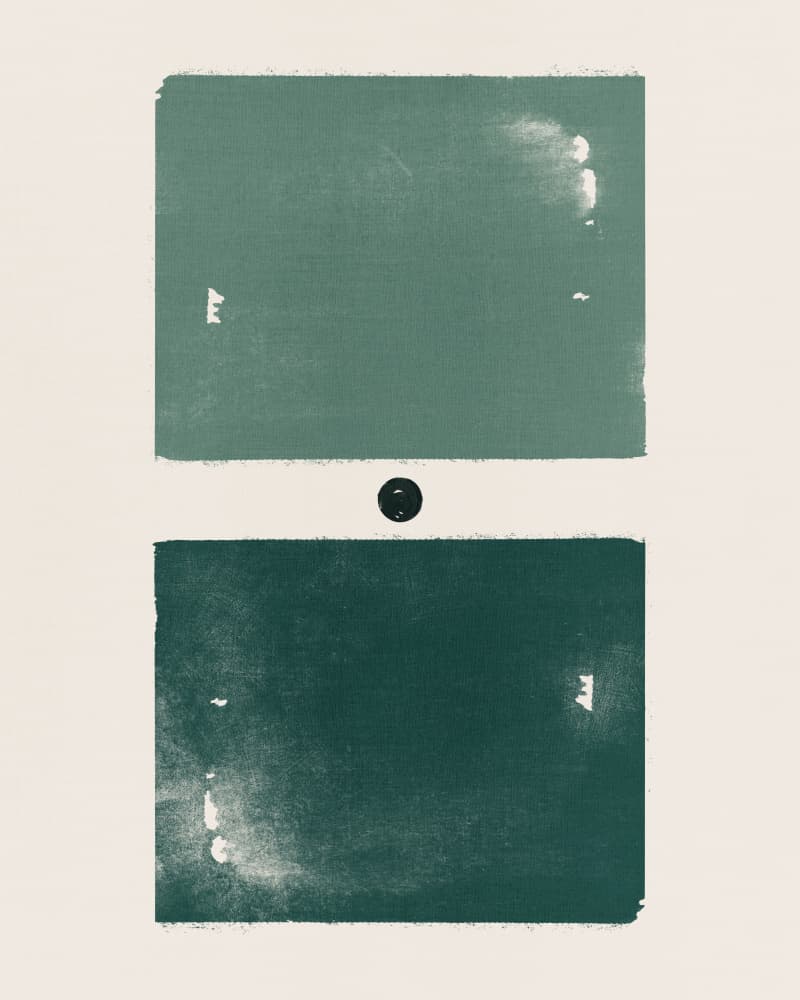 Green Abstract Geometry by Ema Paraschiv — canvas wall art