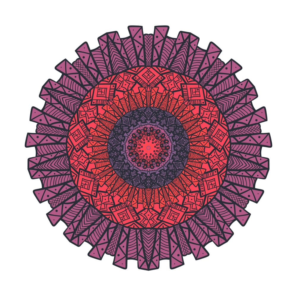 Vibrant Geometric Mandala by Marika Barsrsind β canvas wall art