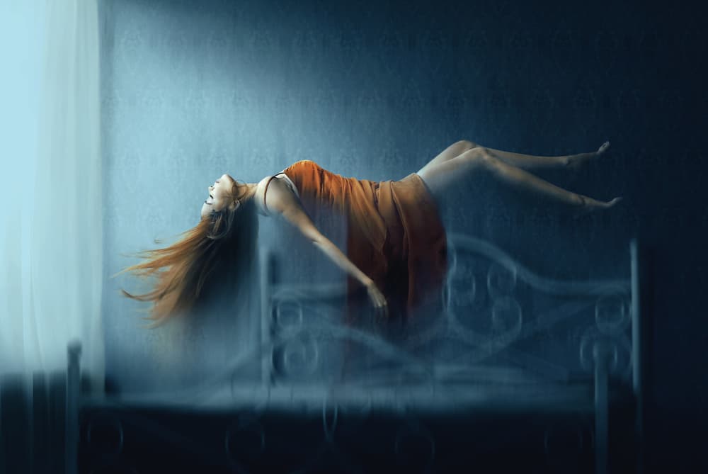 Ethereal Floating Woman by Sebastian Kisworo — canvas wall art