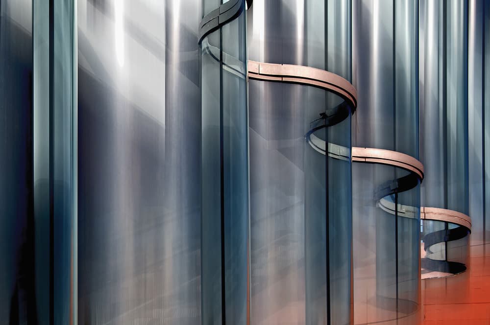 Reflective Modern Curves by Henk van Maastricht — canvas wall art