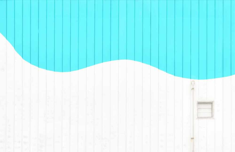 Wavy Blue White Wall by Tomoshi Hara — canvas wall art