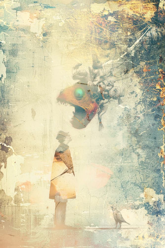 Surreal Desert Encounter by Rafal Kulik — canvas wall art