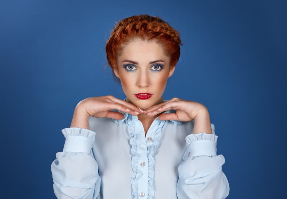 Intense Redhead Portrait by Michael Allmaier — canvas wall art