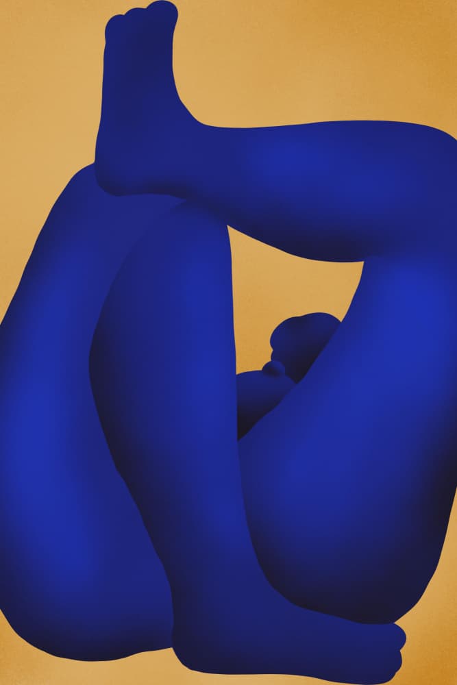 Vibrant Blue Body by Little Dean — canvas wall art