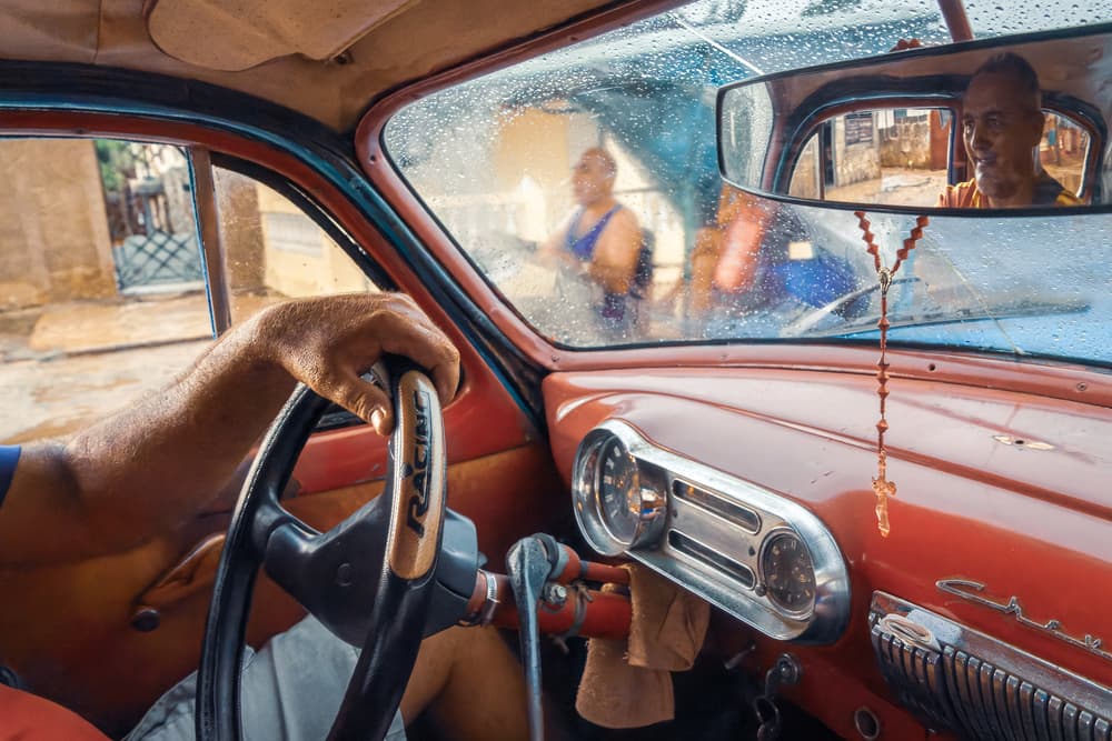 Classic Car Drive by Andy Bauer — canvas wall art