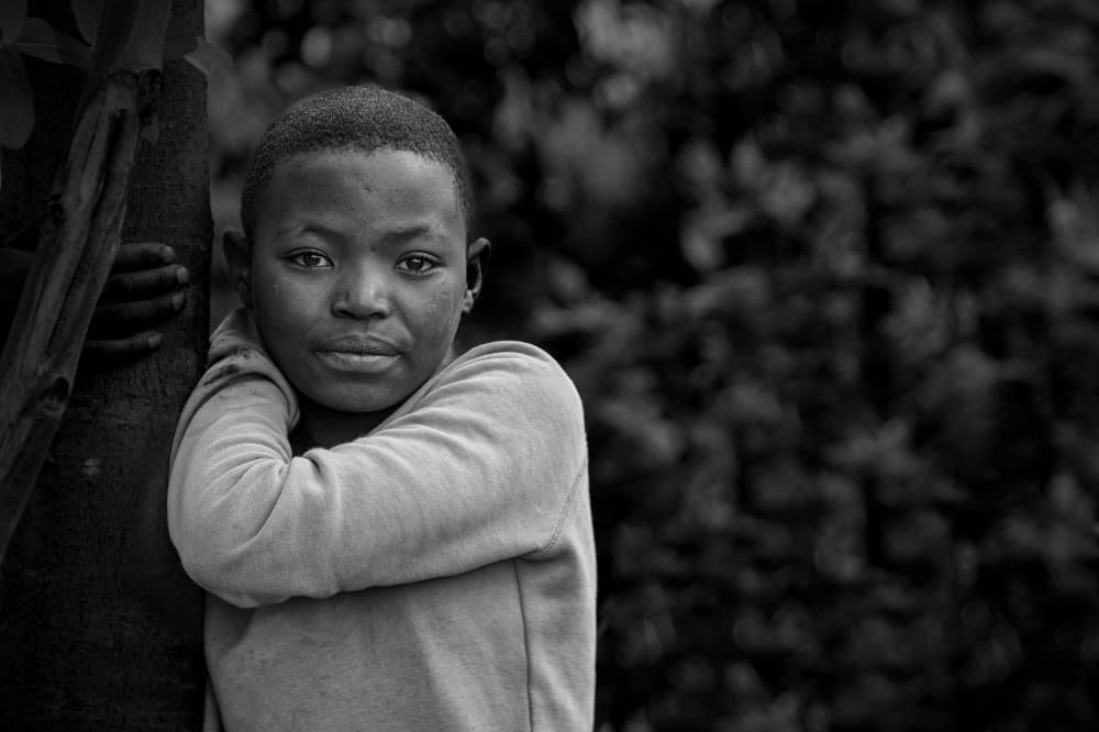 Black White Child Portrait by Raffi Bashlian — canvas wall art