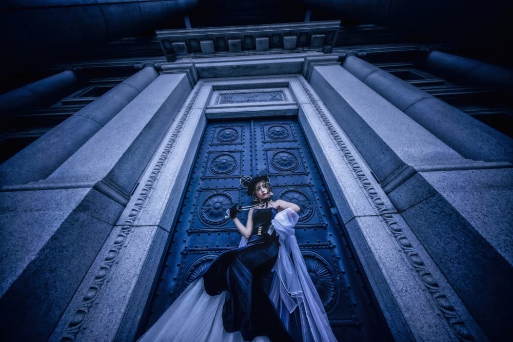 Gothic Blue Door Empress by KOIKI — canvas wall art