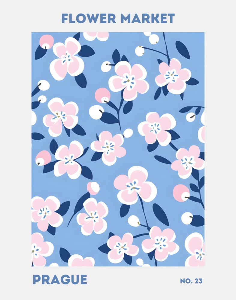 Prague Flower Market Bloom by Jolly and Dash — canvas wall art
