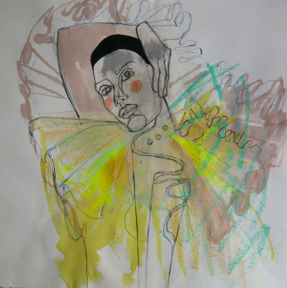 Colorful Fashion Portrait by Doris Schmitz — canvas wall art