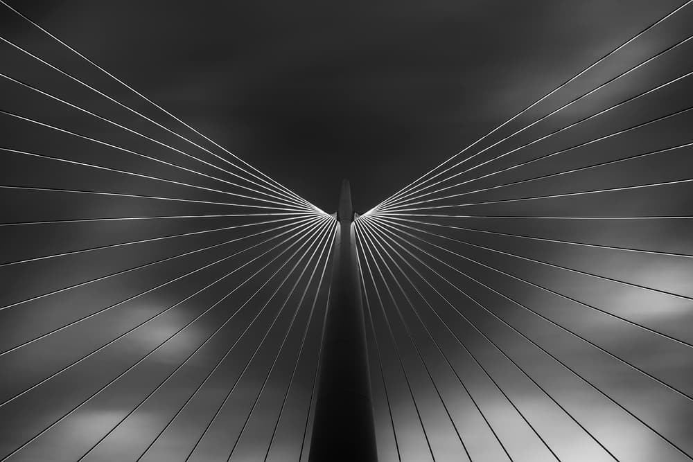 Skyward Bridge Lines by Iván Ferrero — canvas wall art