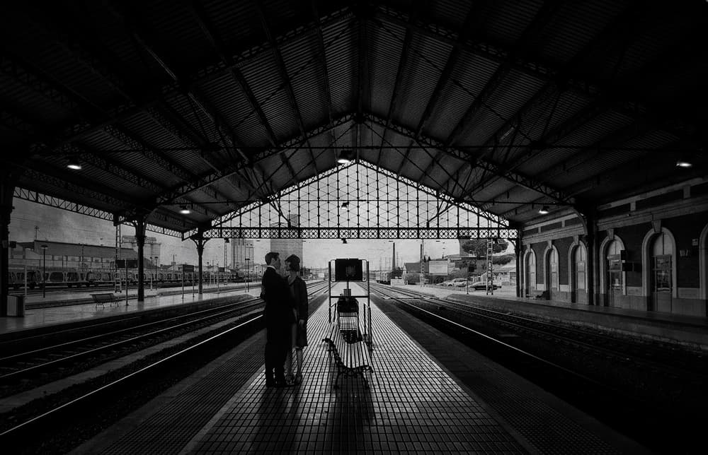 Timeless Station Embrace by Jose C. Lobato — canvas wall art