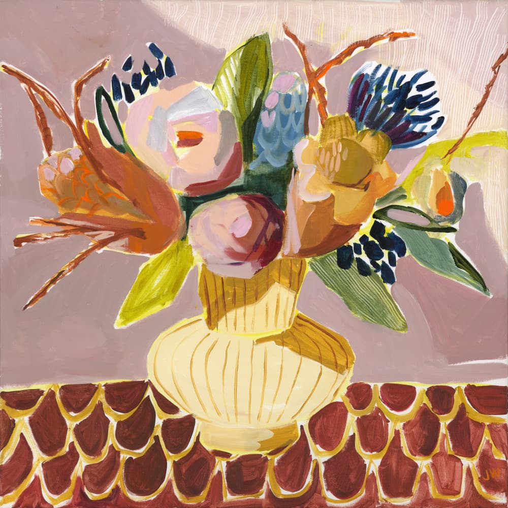 Mauve Bouquet by Jenny Westenhofer — canvas wall art