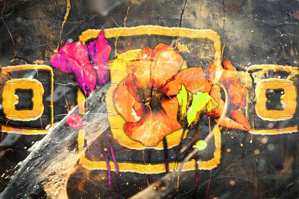 Abstract Golden Bloom by Rafal Kulik — canvas wall art
