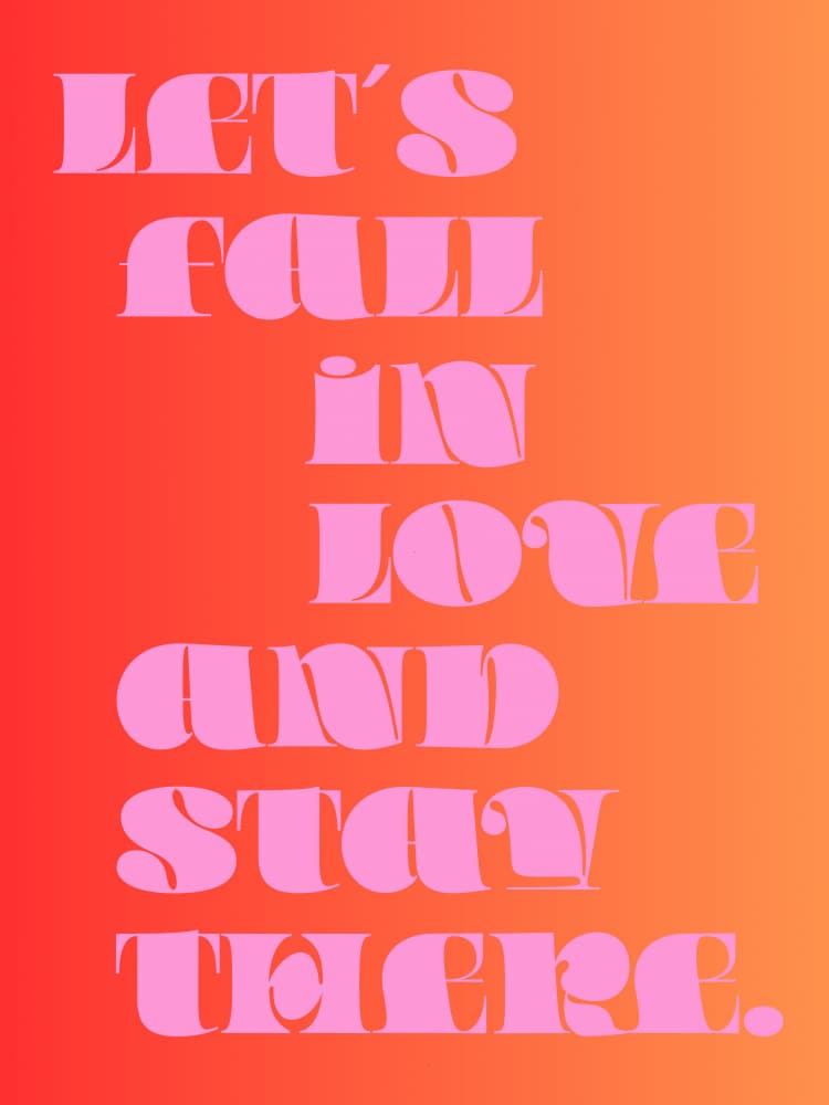 Let's Fall In Love by Ohkimiko — canvas wall art