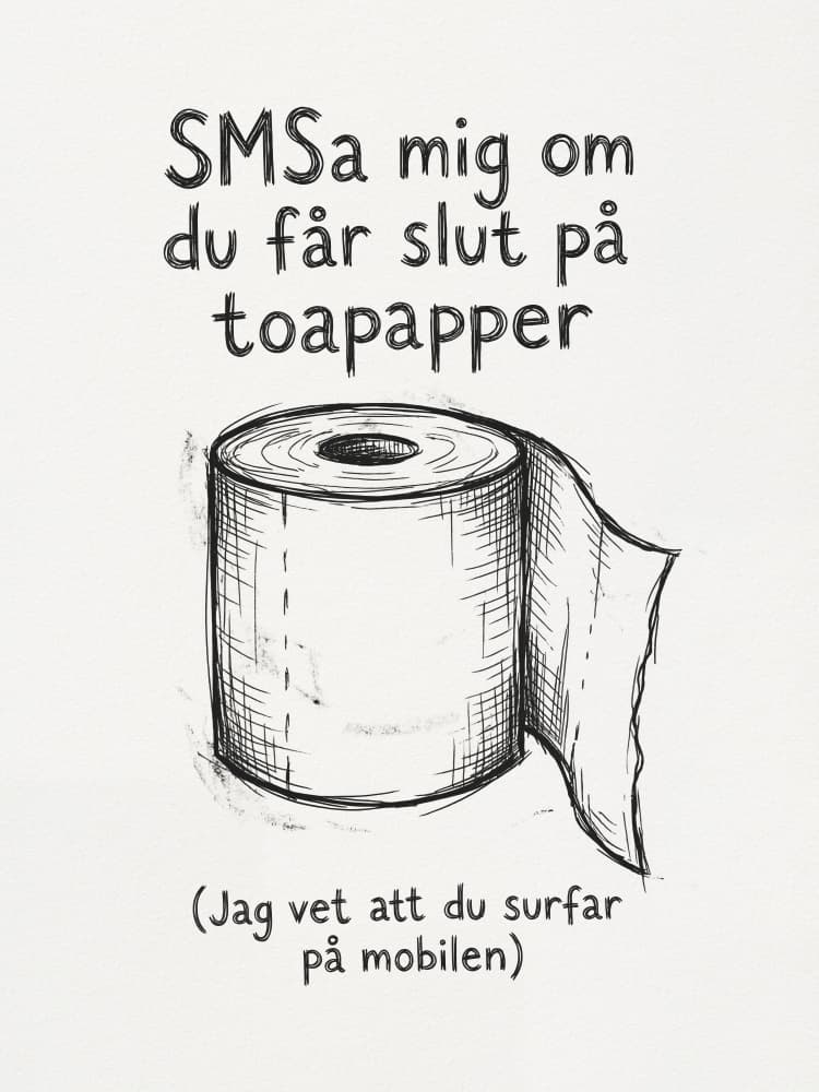 Toilet Paper Humor by Andreas Magnusson — canvas wall art
