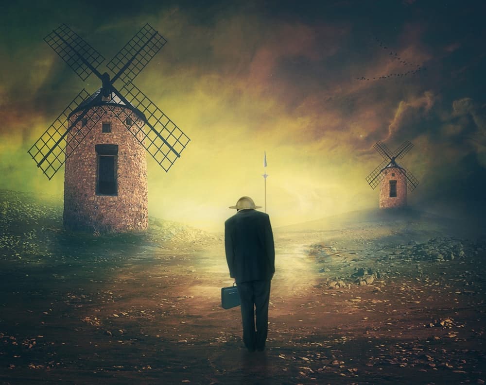 We all Don Quixotes ...... by Natalia Simongulashvili ( NATALIORION ) — canvas wall art