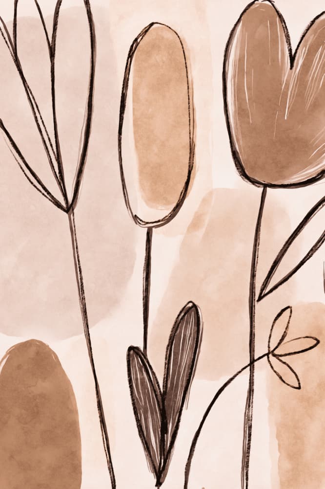 Warm Earthy Flowers by Andrea Haase — canvas wall art