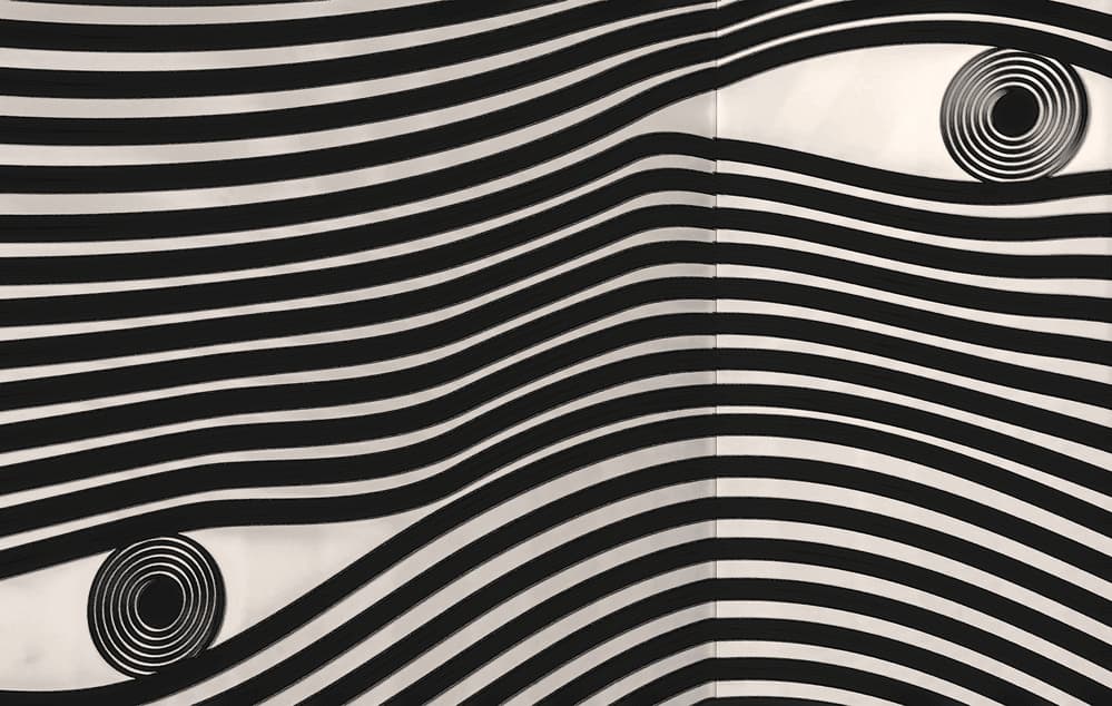 Wavy Optical Eyes by Henk van Maastricht — canvas wall art