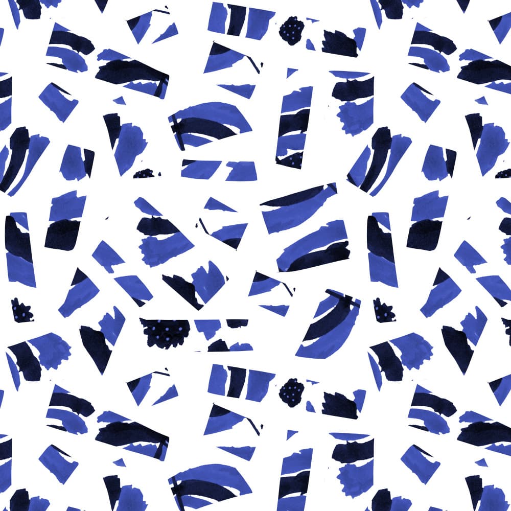 Abstract Blue Fragments by Michele Channell — canvas wall art