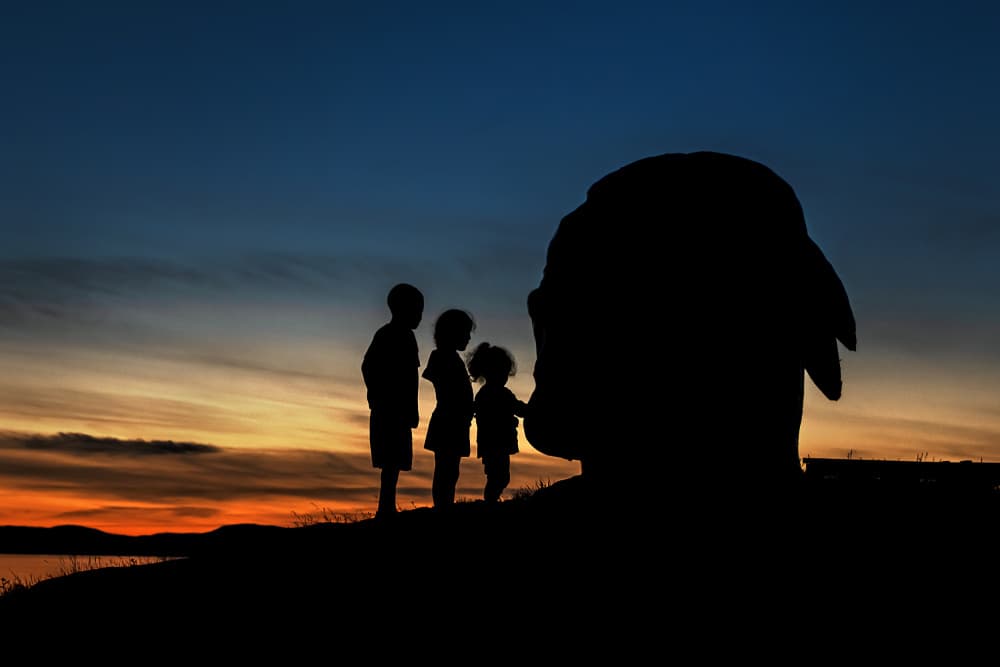 Children's Sunset Wonder by Louie Luo — canvas wall art
