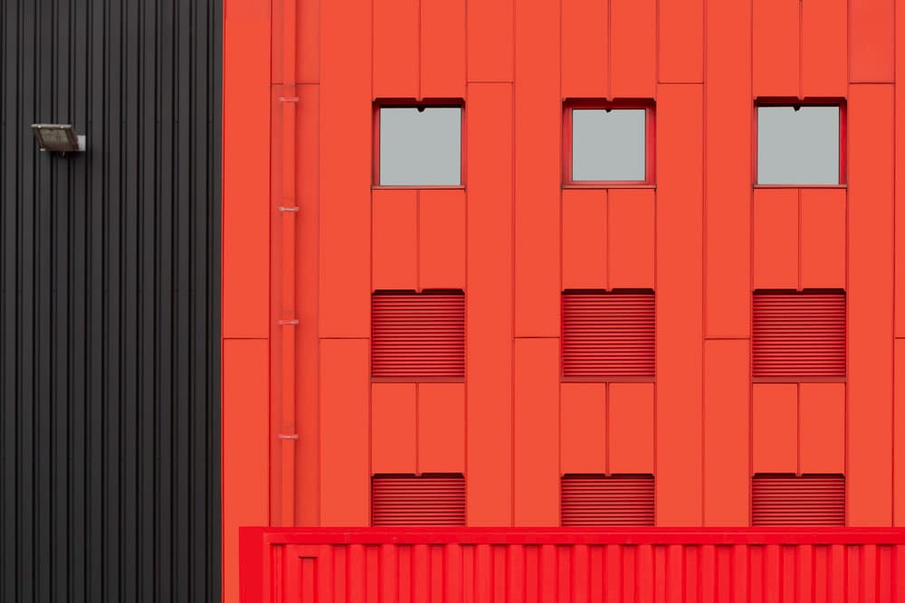 Architectural Red Lines by Jan Niezen — canvas wall art