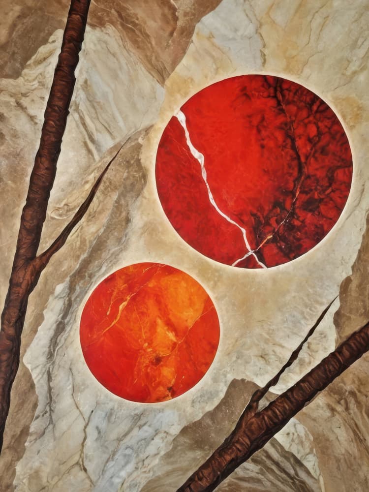 Cosmic Earth Orbs by Alpenglow Workshop — canvas wall art